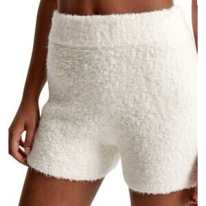 Skims Cozy Knit Shorts 4x/5XBone White Bouclé Lounge NWT $50 MSRP